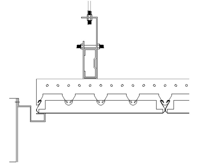 鋁單板扣和墻體立面的收邊條收口細節 鋁單板扣和墻體立面的收邊條收口細節
