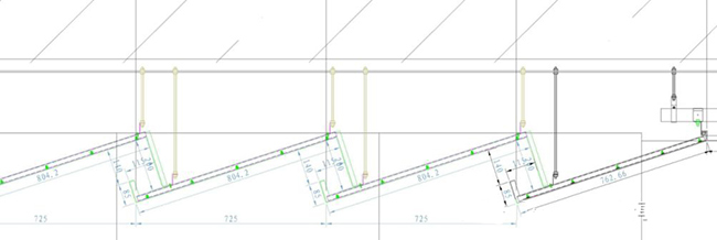 梯級吊頂鋁單板示意圖 梯級吊頂鋁單板示意圖
