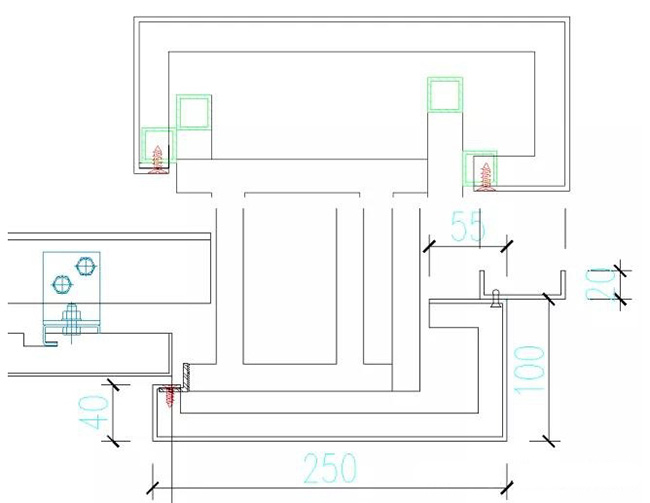 上包鋁單板安裝示意圖 上包鋁單板安裝示意圖